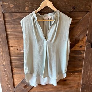 Loft cap sleeved top, sage green. Size medium